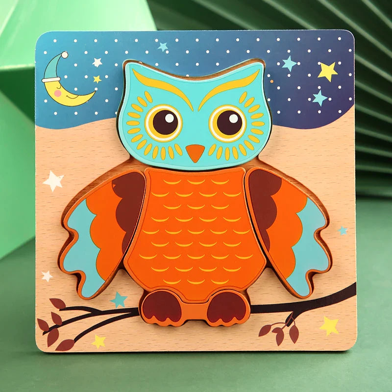 Houten 3D Puzzelset – 5 stuks