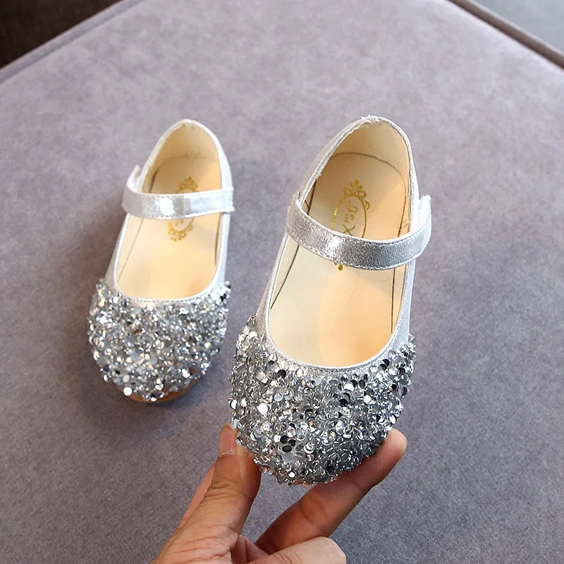 Lunaria glitter sandaler – velcro lukning