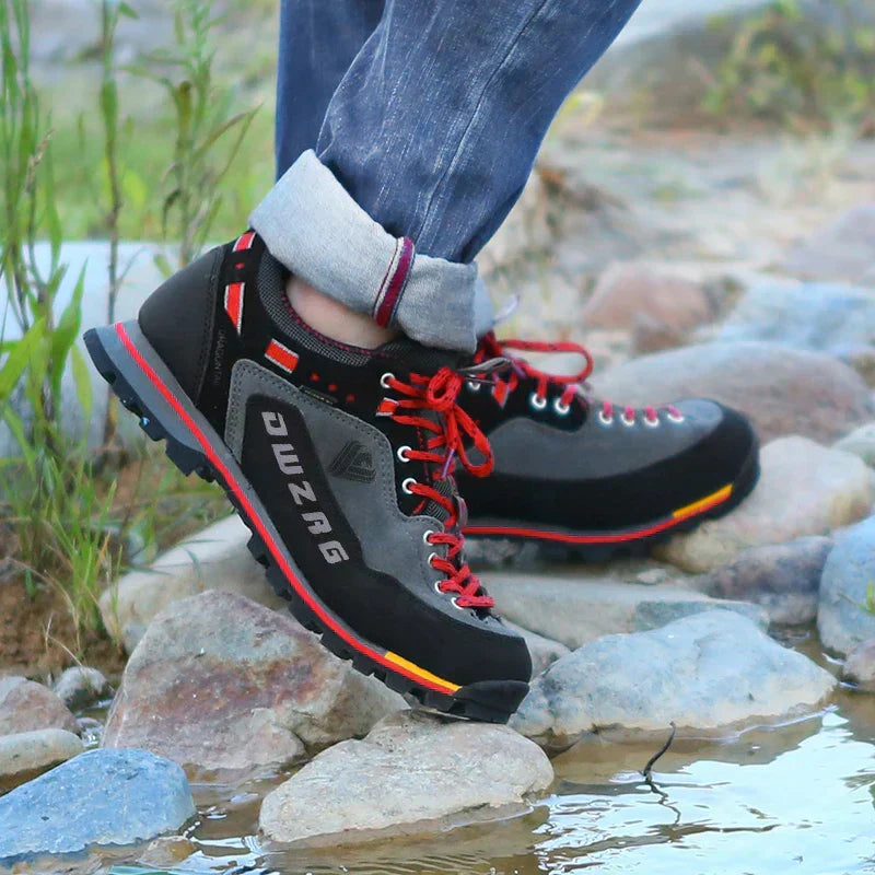 Men's Waterproof Hiking Boots - Lace-Up - Non-Slip Grip