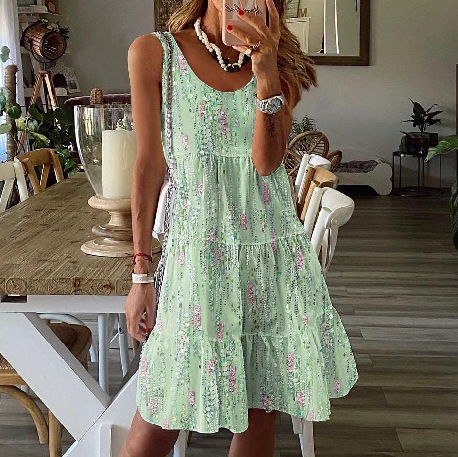 Henley - Loose Ruffle Hem Mini Dress