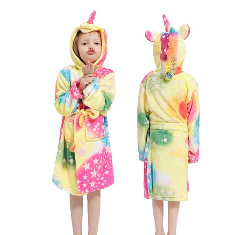 Kinder eenhoorn badjas