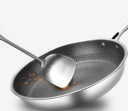 KitchenMaster - Poêle à frire antiadhésive en acier inoxydable KitchenMaster