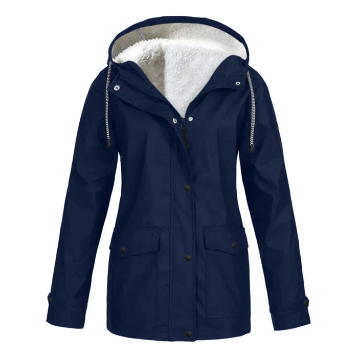 Regenjacke mit Teddyfutter