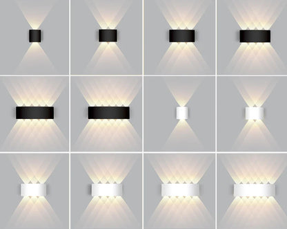 Innen-LED-Wandleuchte mit Auf-Ab-Licht – Warmweiß
