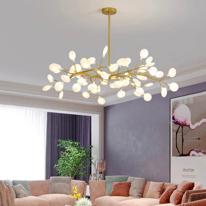 Modern Nordic gorgeous LED chandelier ceiling lamp for living room bedroom golden 54-head G9 bulb indoor luxury home decoration