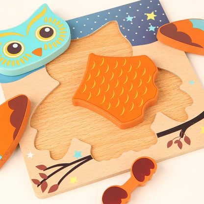 Houten 3D Puzzelset – 5 stuks