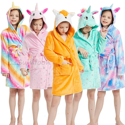 Kinder eenhoorn badjas