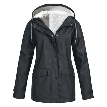 Regenjacke mit Teddyfutter