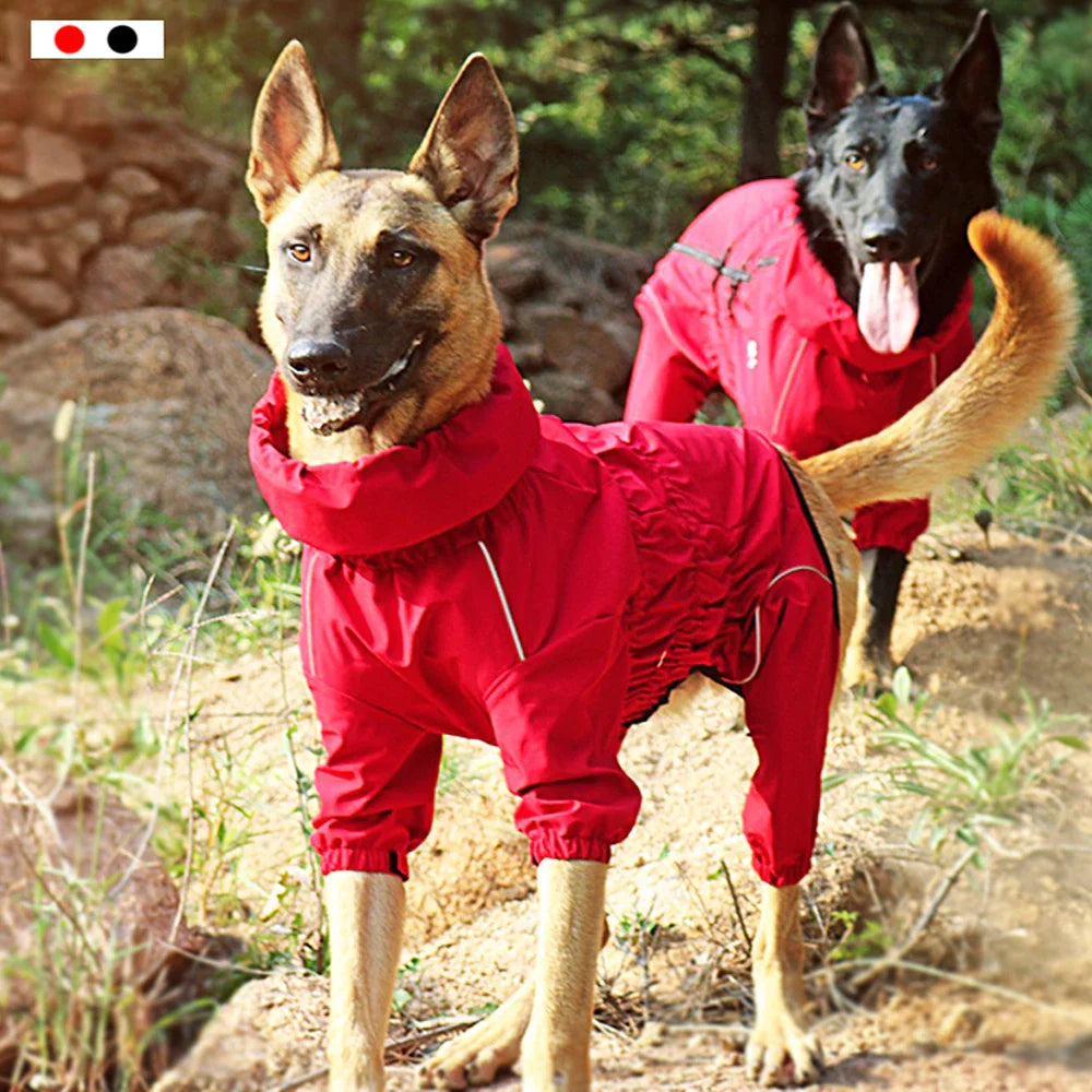 Waterproof Pet Dog Outdoor Jacket Clothes Winter Warm Coat  Big Jumpsuit Reflective Raincoat For Small Medium Large Dogs