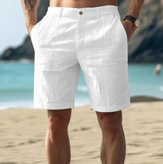 Afslappede Herre Sommer Shorts i Hør