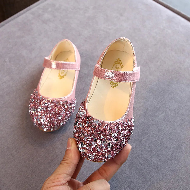 Lunaria glitter sandaler – velcro lukning