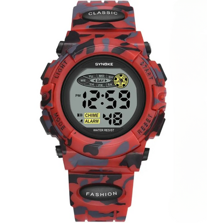 Wasserdichte digitale Kinderarmbanduhr mit LED-Display – Livano
