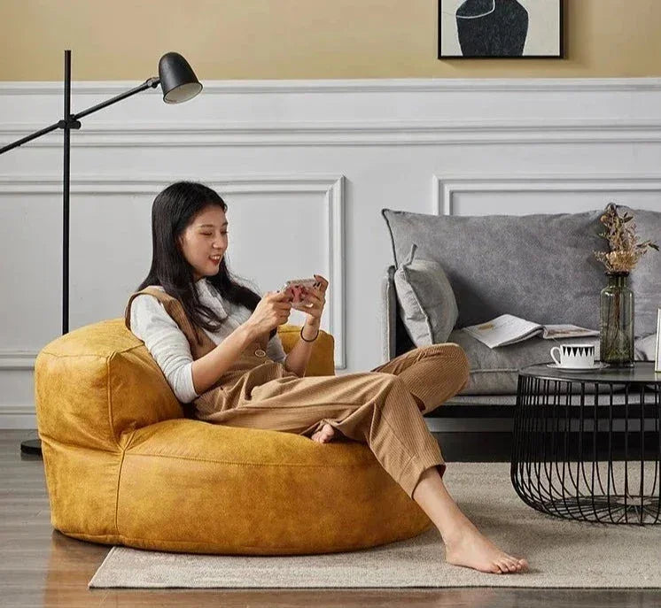 Zitzak Hoes Suède Stof 100cm Loungestoel Woonkamer Slaapkamer Wasbaar Modern | Restfield