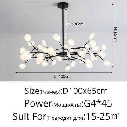 Modern Nordic gorgeous LED chandelier ceiling lamp for living room bedroom golden 54-head G9 bulb indoor luxury home decoration