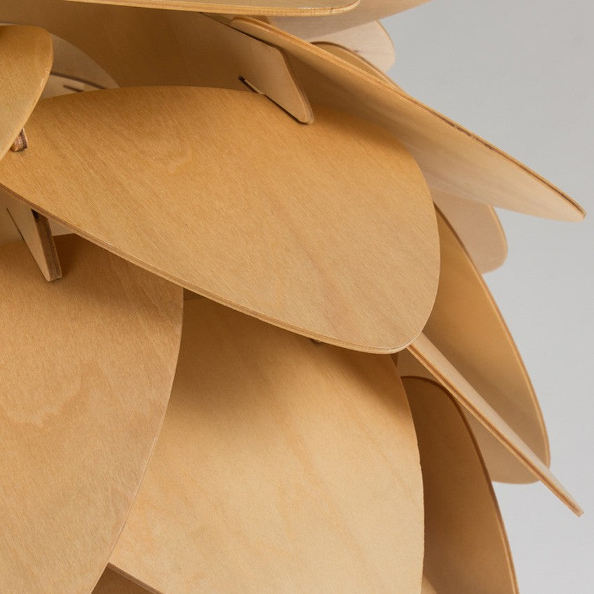 Handmade Wooden Pinecone Pendant Light – Dimmable LED