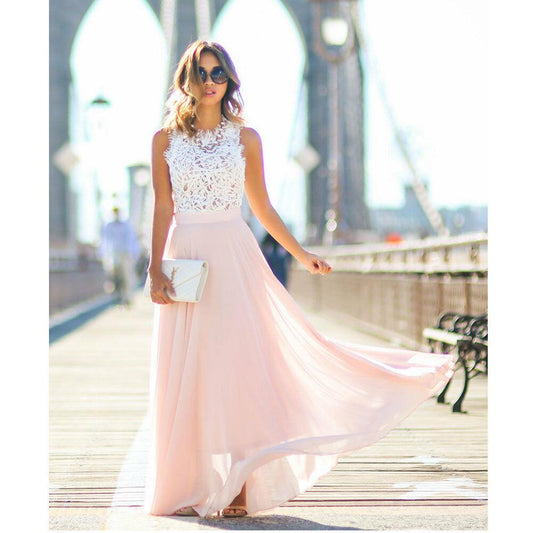 Elegante abito estivo in pizzo per donna