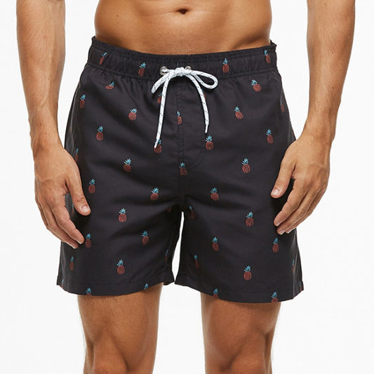 Hurtigtørrende badeshorts til mænd med farverige sommerprint
