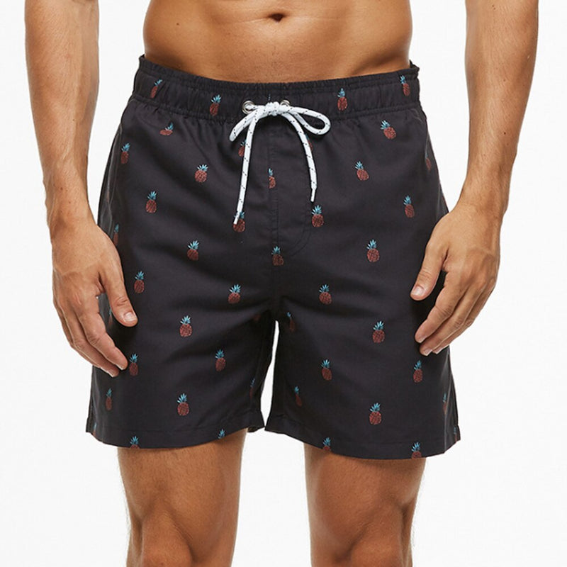 Short de bain homme imprimé avec ceinture à nouer