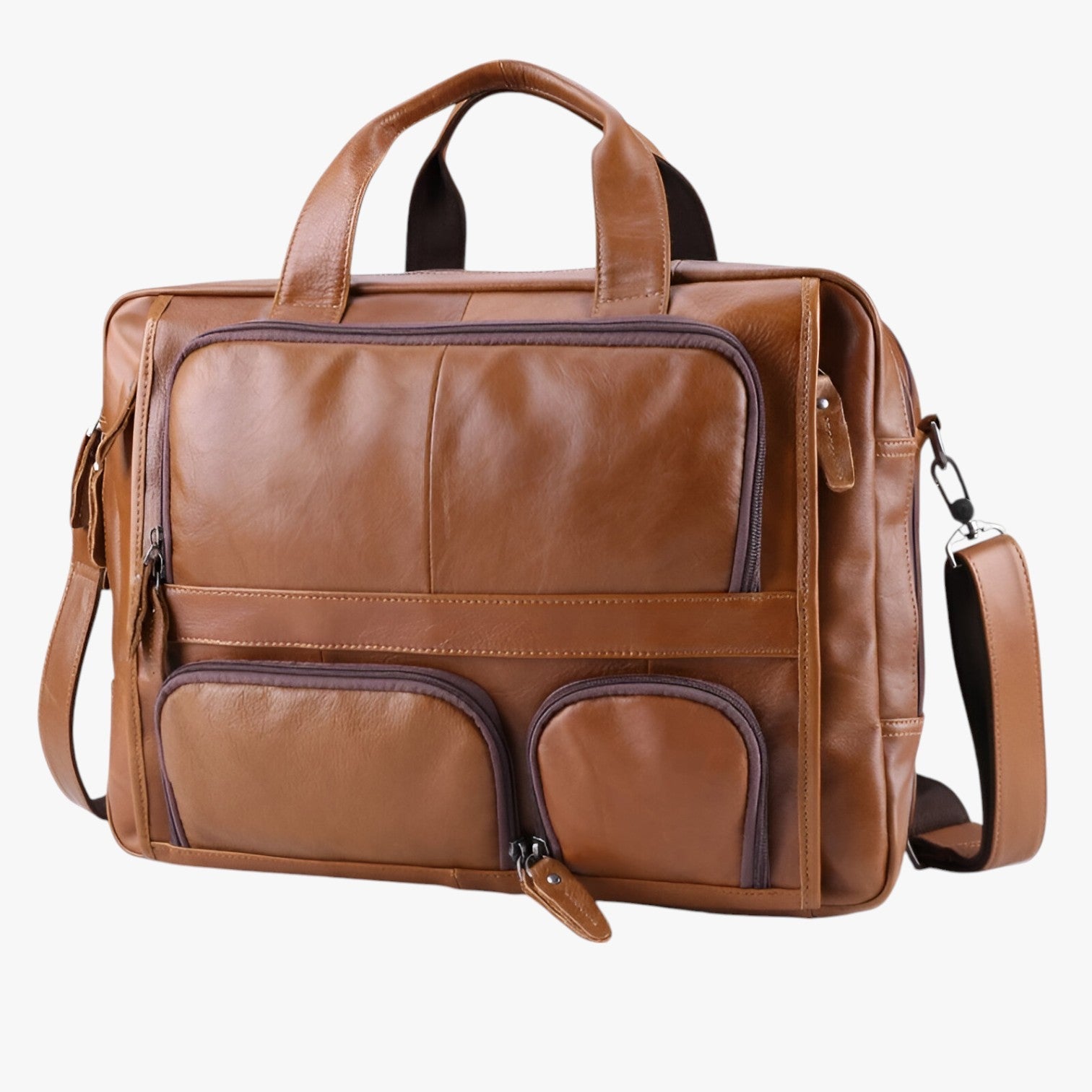 Luxe e spaziosa - borsa per laptop in pelle per lavoro e viaggi Oro Uomo - - Bags borsa laptop lavoro luxe luxe spaziosa mens bag pelle Shoulder Bags spaziosa - Concept Palermo