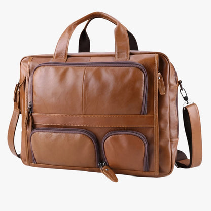 Luxe e spaziosa - borsa per laptop in pelle per lavoro e viaggi Oro Uomo - Marrone - Bags borsa laptop lavoro luxe luxe spaziosa mens bag pelle Shoulder Bags spaziosa - Concept Palermo