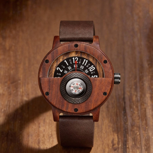 Krzysztof | Reloj Madera Artesanal Hombre Esfera Brújula