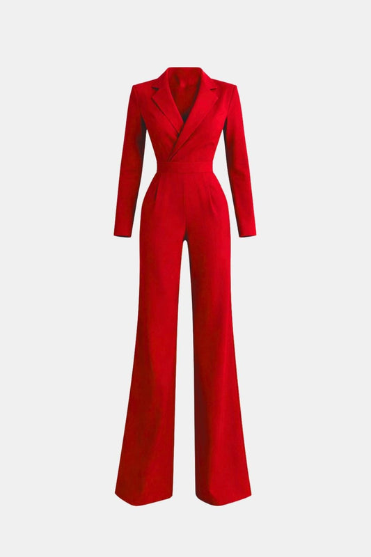 Haley – Elegant Fitted V-Neck Jumpsuit
