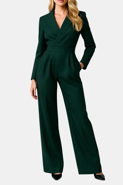 Haley – Elegant Fitted V-Neck Jumpsuit