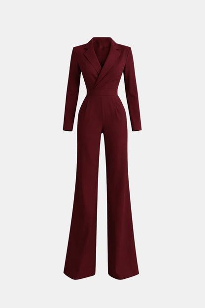 Haley – Elegant Fitted V-Neck Jumpsuit