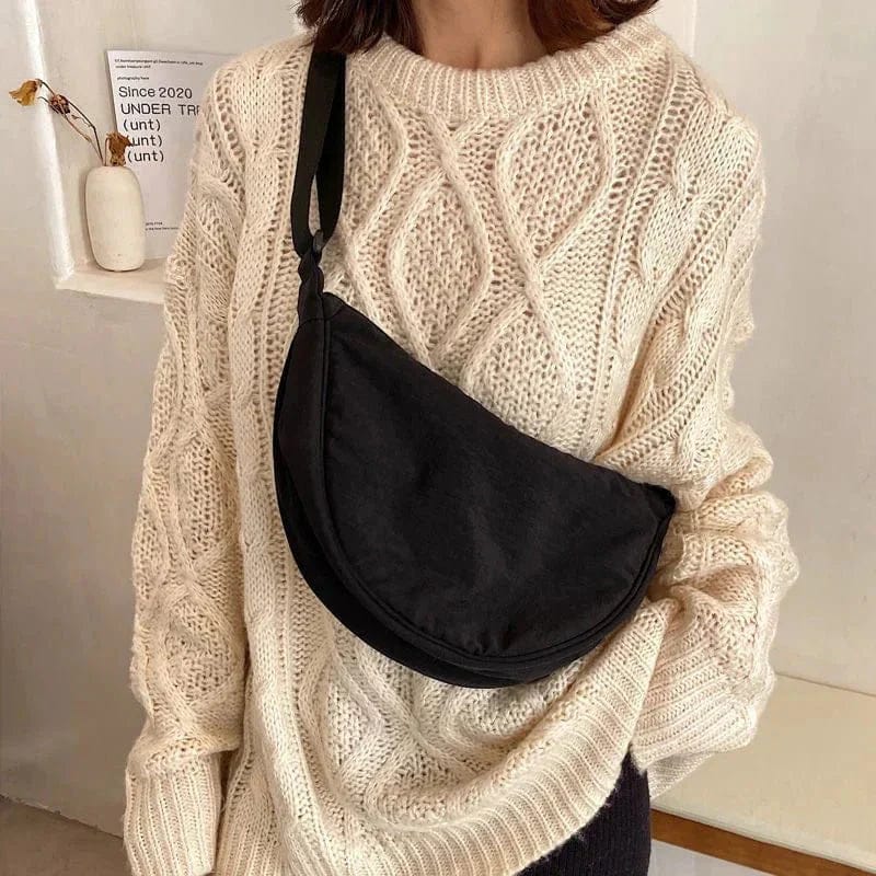 Nival - Half Moon Adjustable Strap Crossbody Bag