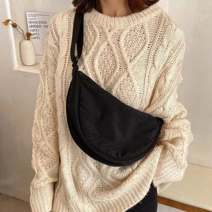 Nival - Half Moon Adjustable Strap Crossbody Bag