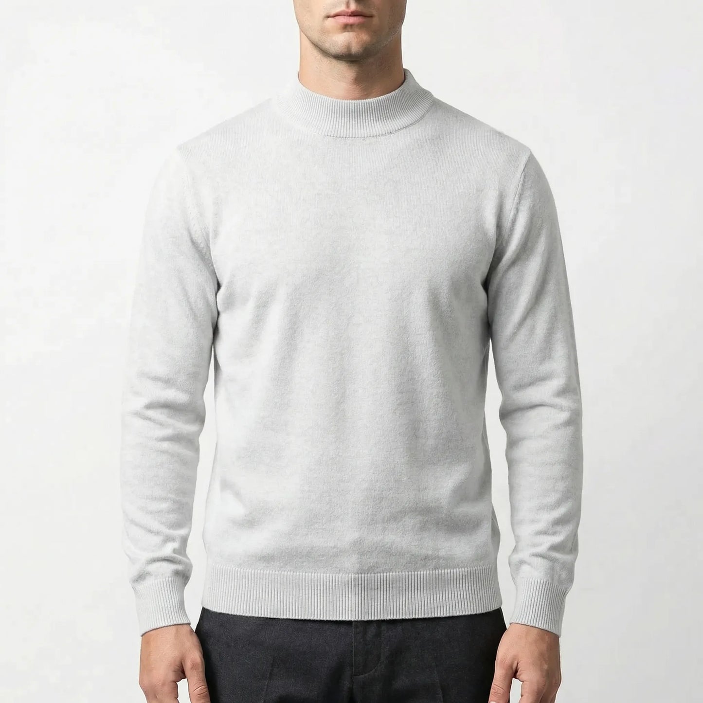 Halveron - Half Neck Knitted Pullover  Casual Everyday Wear