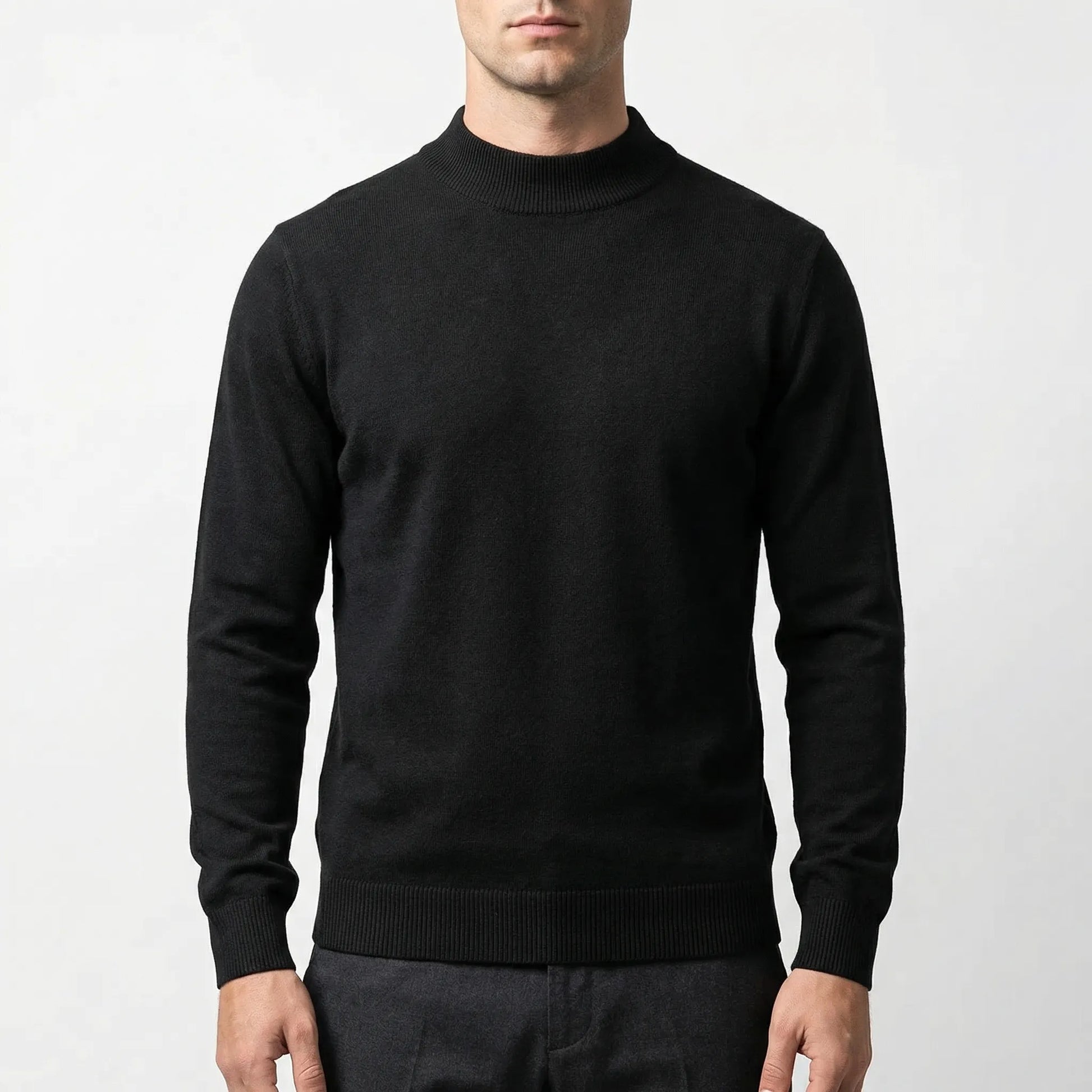 Halveron - Half Neck Knitted Pullover  Casual Everyday Wear
