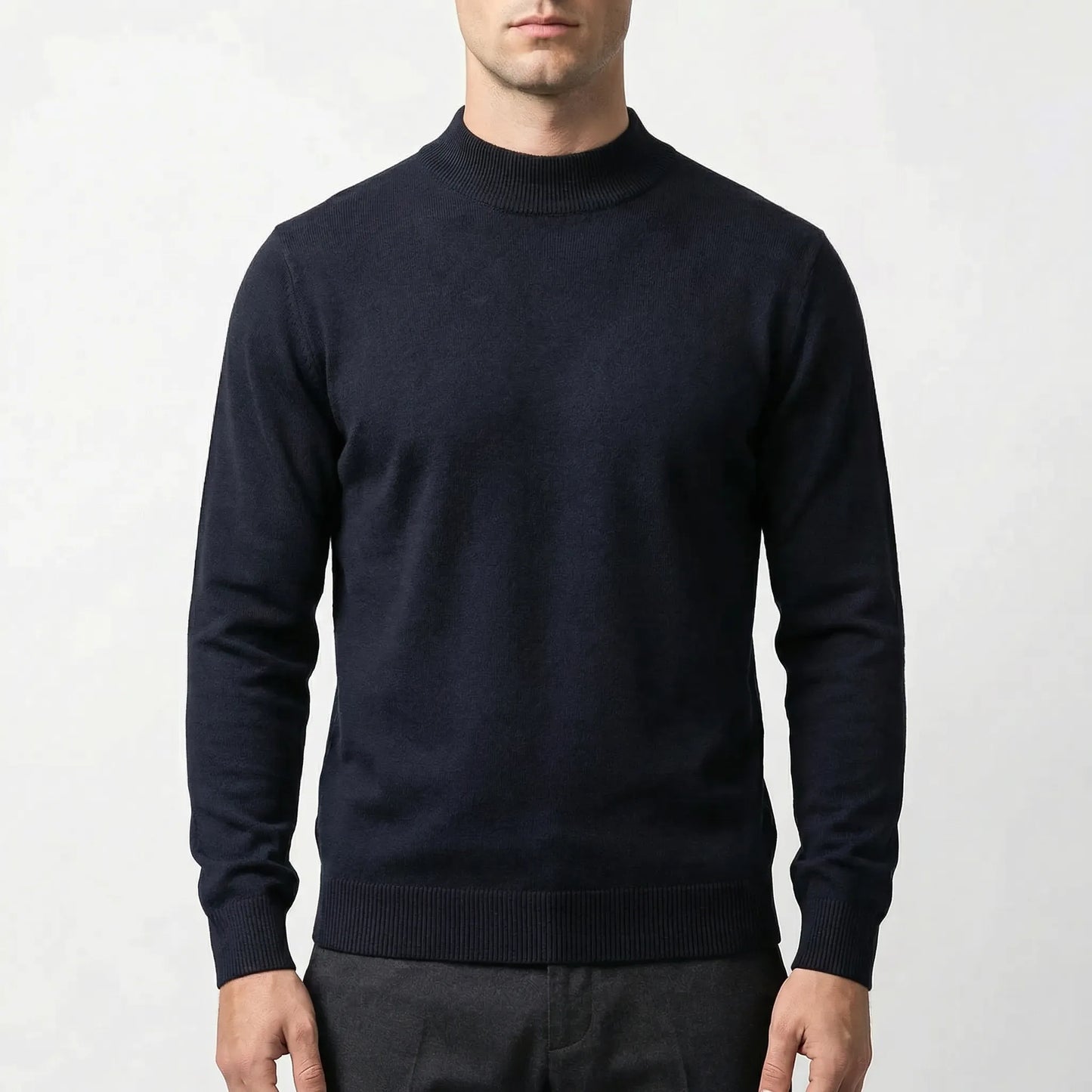 Halveron - Half Neck Knitted Pullover  Casual Everyday Wear
