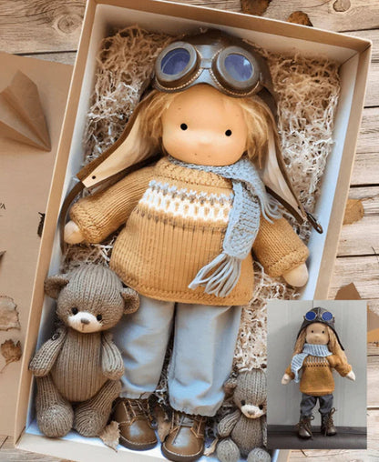 Lina Handgemaakte Waldorf Pop Voor Fantasie Spel Knuffel A