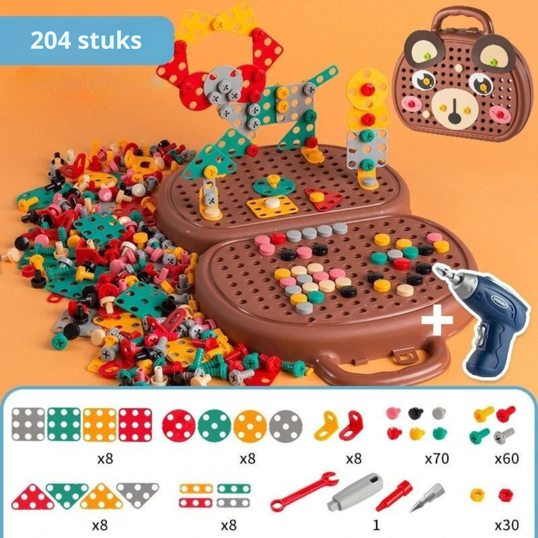 NuzzleBee HandyBox™ Montessori Bouwkoffer – Creatief & Educatief Bouwplezier
