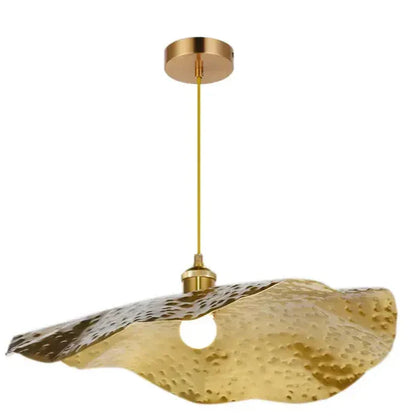 Pendelleuchte Gold, Lotusblatt | Japandi
