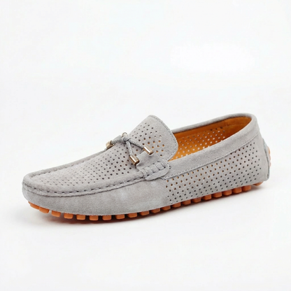Harrison | Loafers Perforated Panels Lace Tie Moc Toe Driving Sole