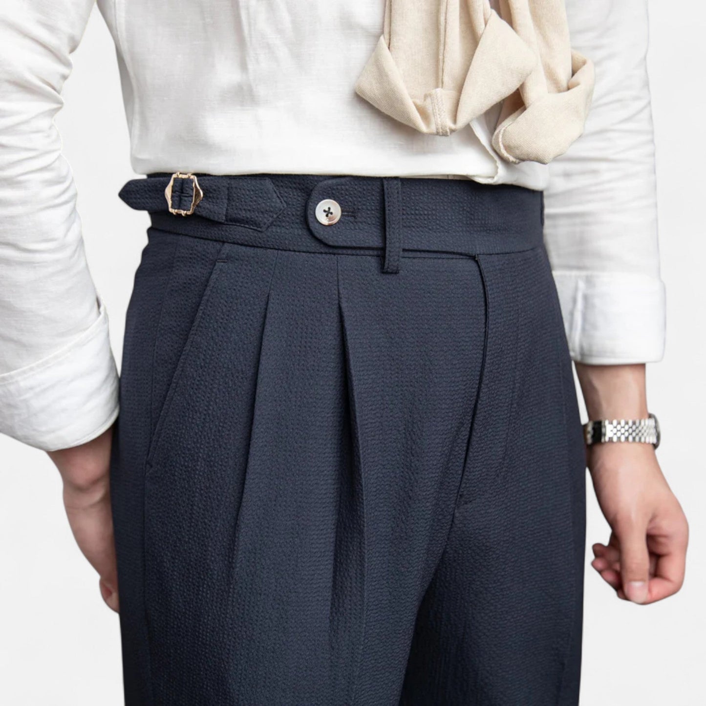 Pantalons taille haute pour hommes