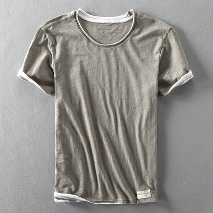 Męski T-Shirt z Krótkim Rękawem o Klasycznym Kroju | Minimalistyczny Styl