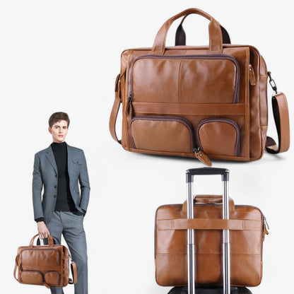 Luxe e spaziosa - borsa per laptop in pelle per lavoro e viaggi Oro Uomo - - Bags borsa laptop lavoro luxe luxe spaziosa mens bag pelle Shoulder Bags spaziosa - Concept Palermo