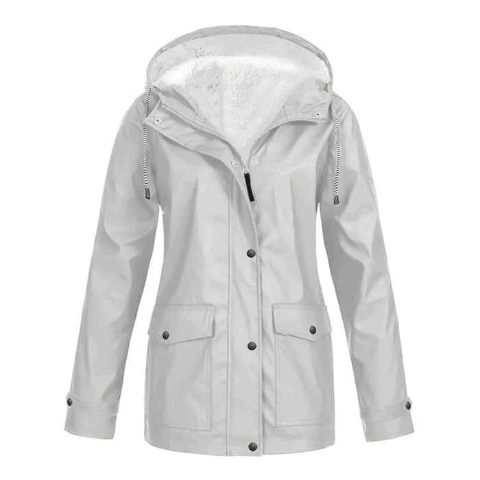 Regenjacke mit Teddyfutter