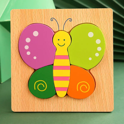 Houten 3D Puzzelset – 5 stuks
