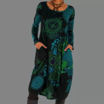 Retro Boho Jurk - Elara