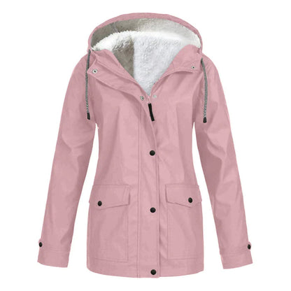 Regenjacke mit Teddyfutter