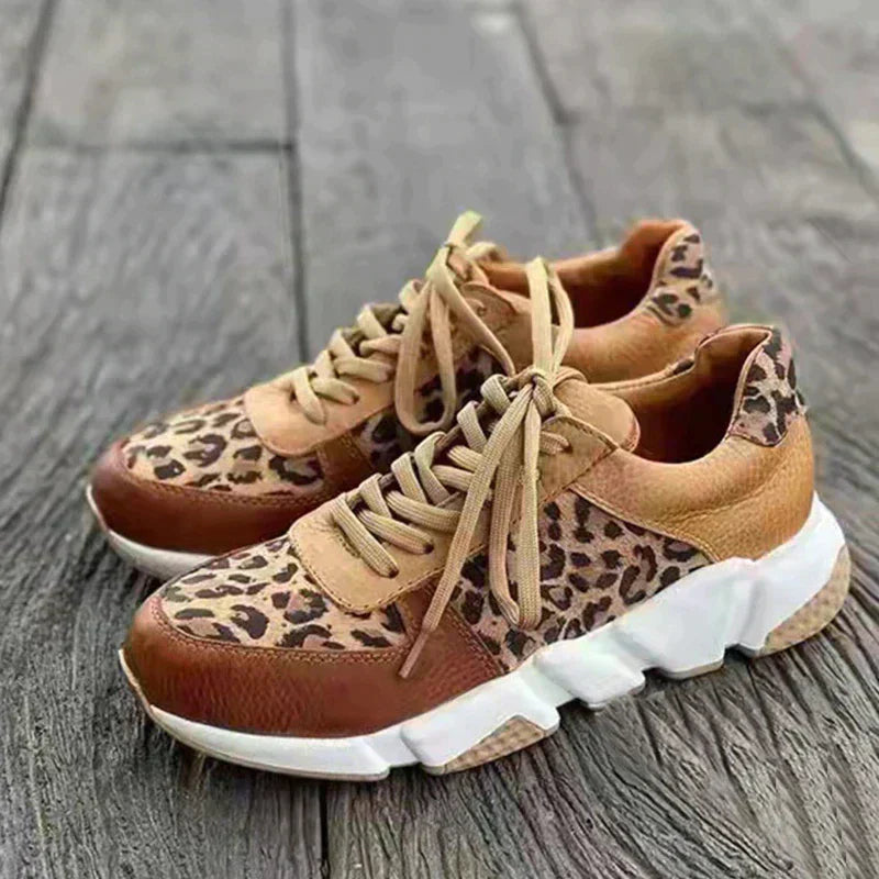Leopard-Print Sneakers — All-Day Comfort