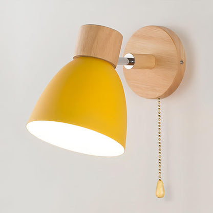 Hout Scandinavisch Moderne Hangende Schakelaar Wandlamp