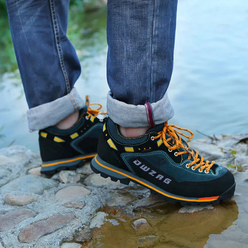 Men's Waterproof Hiking Boots - Lace-Up - Non-Slip Grip