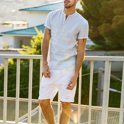 Cael Ren. – Lightweight Men’s Linen Blouse & T-Shirt for Summer Style