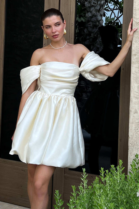 Jessamine - Puff Sleeve Off Shoulder Dress