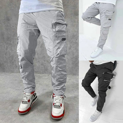 Men’s Cargo Pocket Trousers – Durable Utility Pants Comfortable Outdoor Casual Multi Pocket Workwear